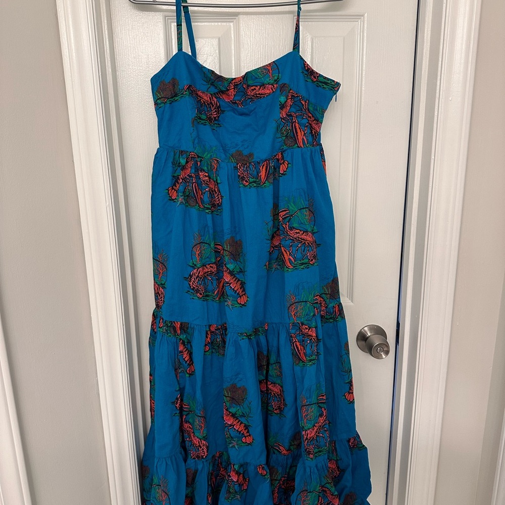 J. Crew Lobster  Midi Dress